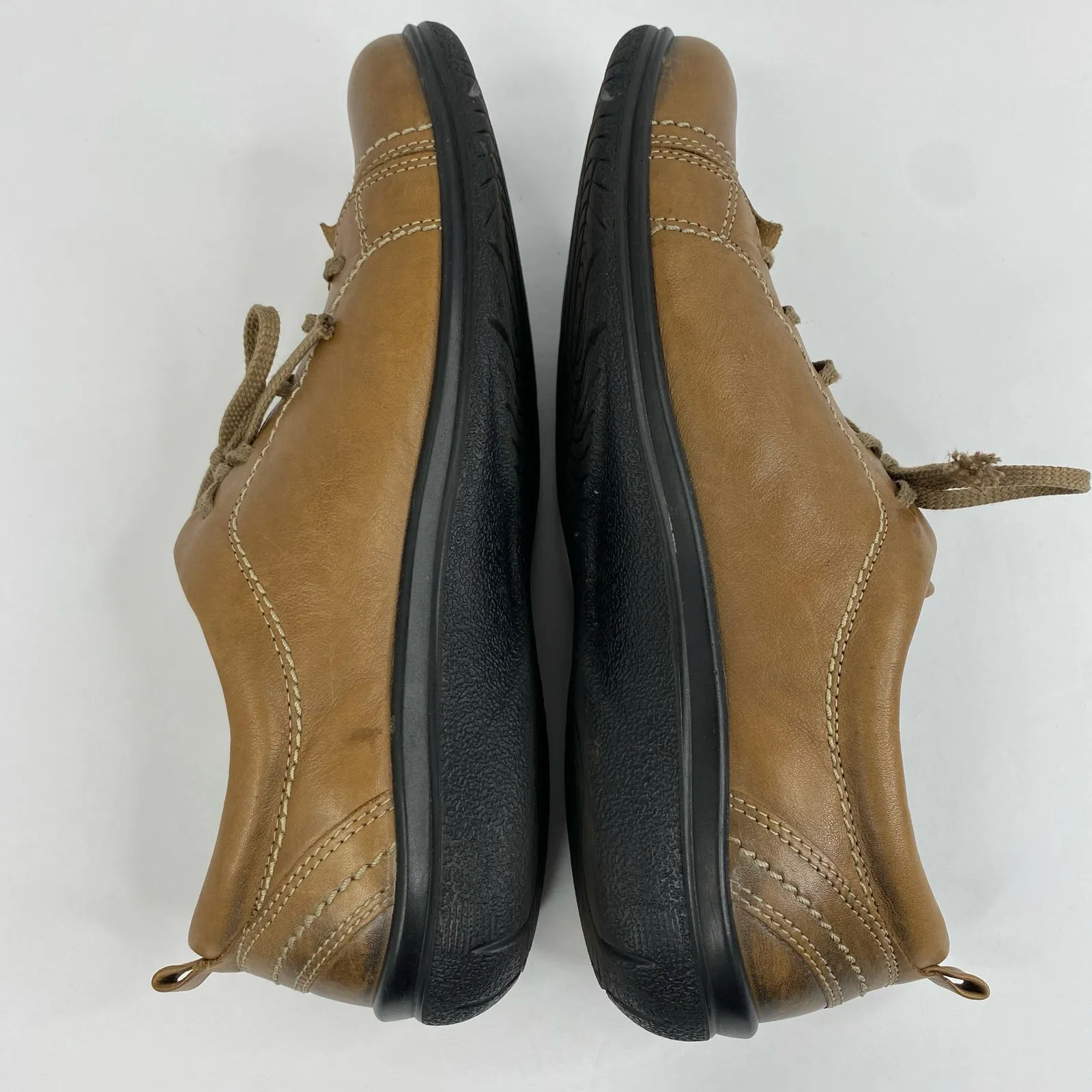 Ecco Cap Toe Oxford Derby Casual Leather Shoes Brown Womens size 40 9.5 - Image 5