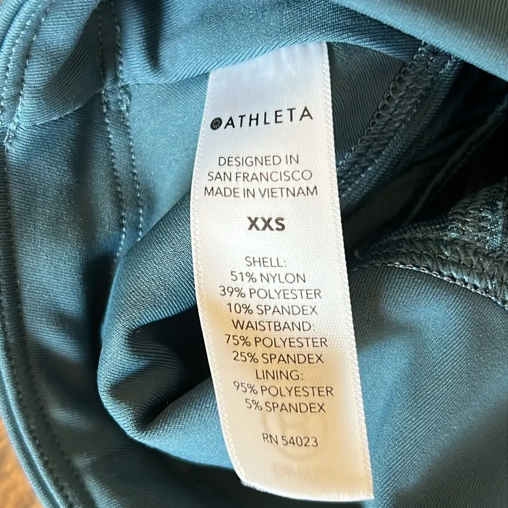 ATHLETA Run With It 3.5” Textured Space Dyed Sequoia Blue Size XXS - Image 7