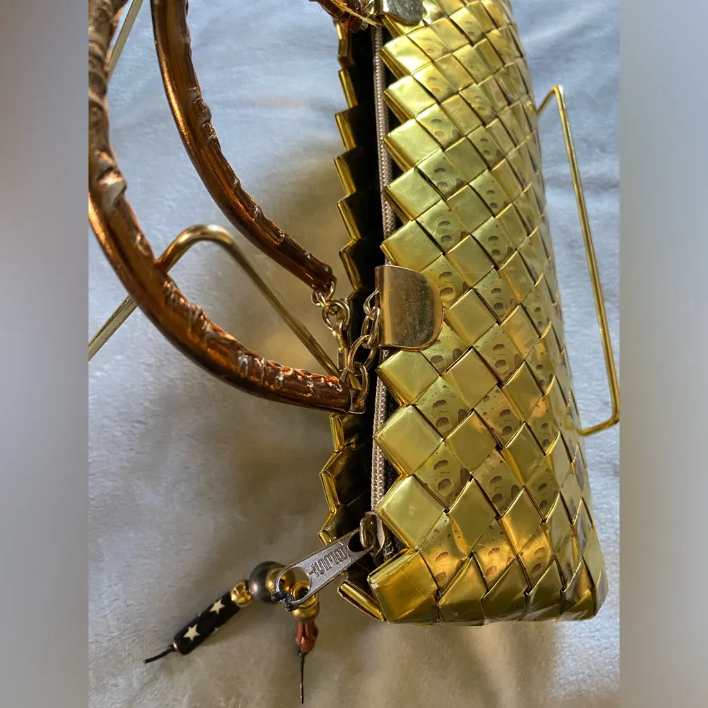 Vintage “HANDMADE” Gold Gum Wrapper 👜 Purse/Handbag!! - Image 5