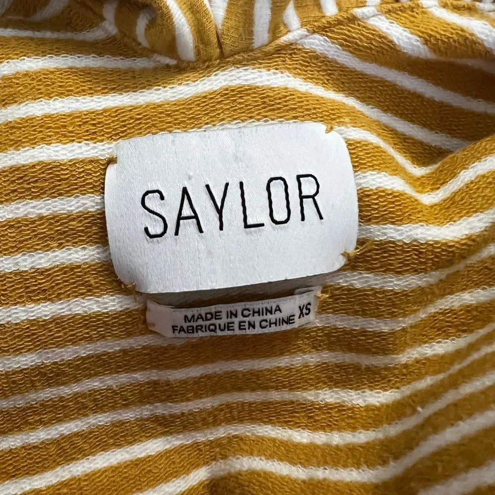 Saylor Tamanna Striped Ruffle Mini Dress XS - Image 9