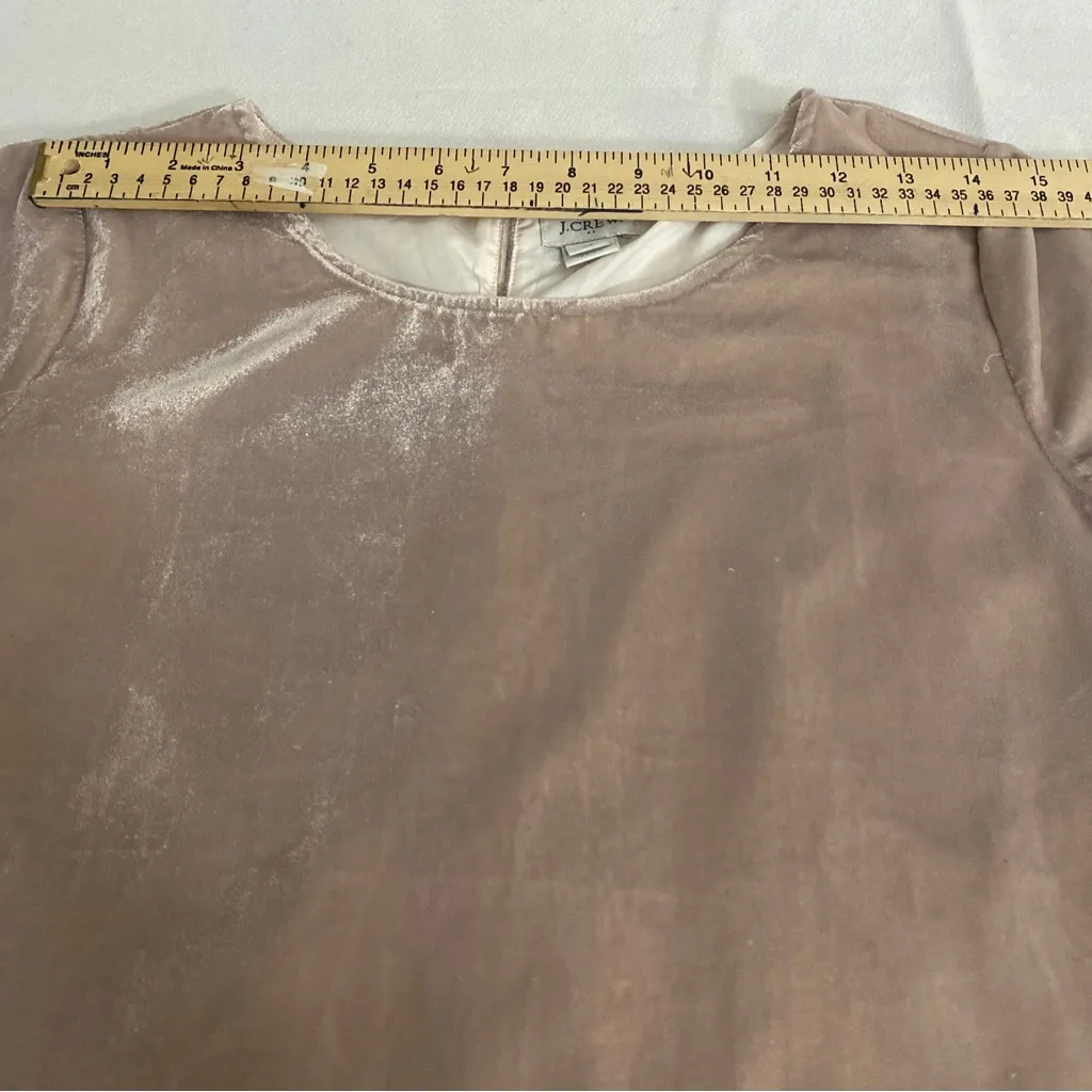 J. Crew Women's keyhole velvet smoked pink top size XS - Image 10