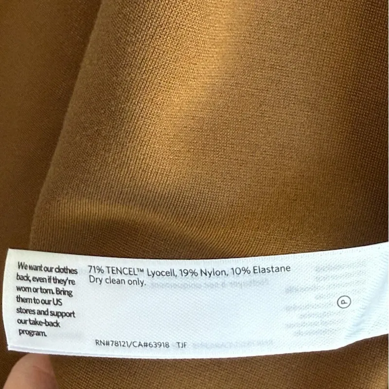 NWT Eileen Fisher Tencel High Collar Jacket in Hazel Brown Large - Image 7