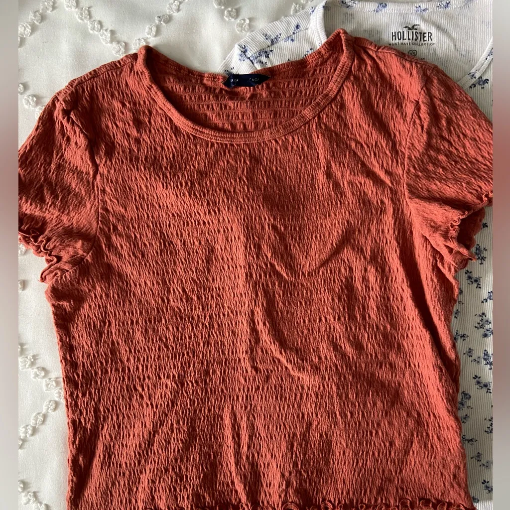 Ribbed Baby Tee Set: Butterfly, Rust, Blue Floral Pastel Preppy Girlhoodcore - Image 5