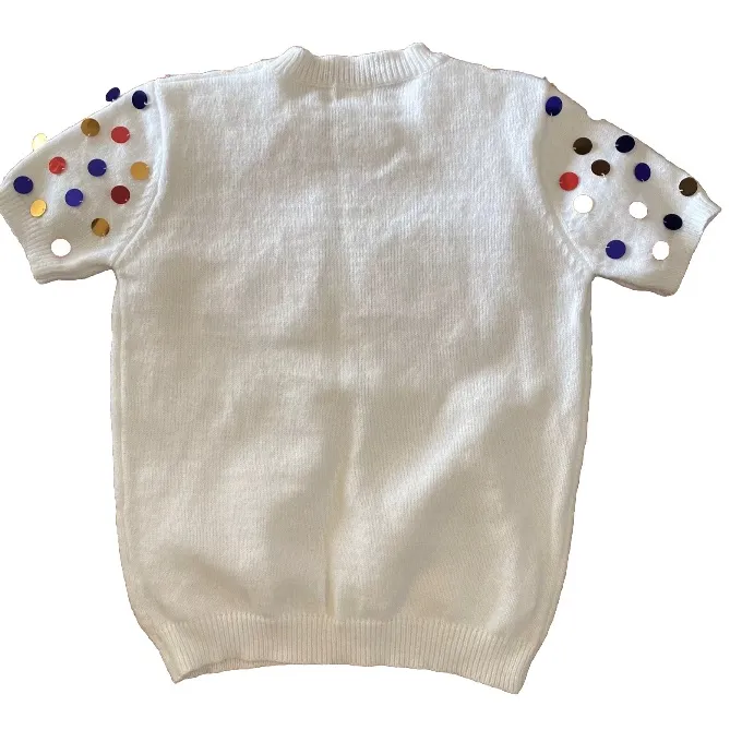 NWT ‘Merica Short Sleeve White Patriotic Bibi Sweater - Image 6