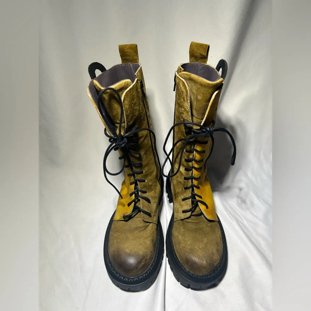 Papucei Maurice Leather Boots | 39 Yellow Size 8 - Image 2