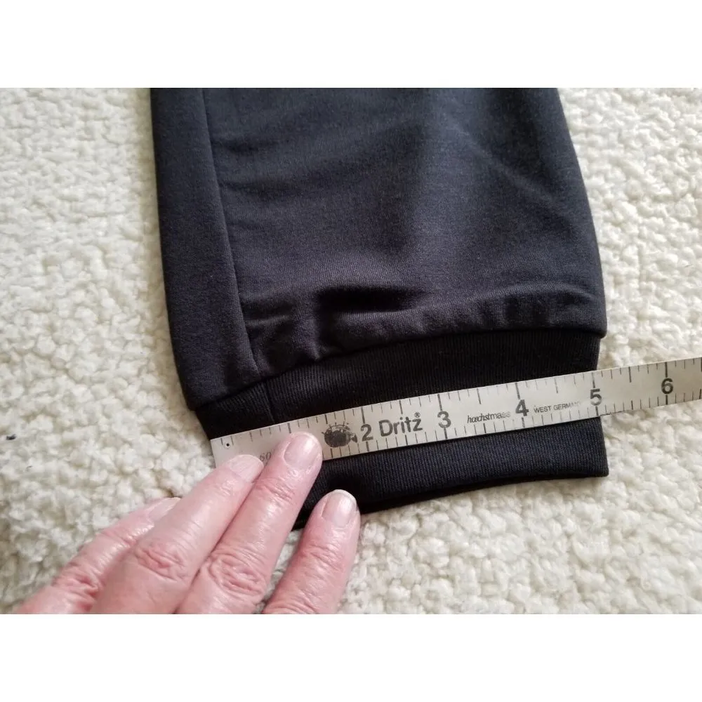 Badgley Mischka French Terry Jogger Pants with Pockets Black Women's Size S - Image 9