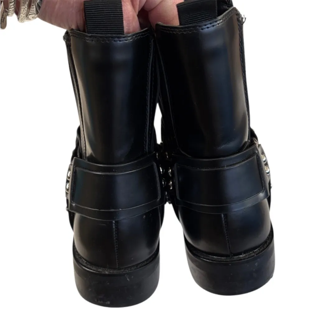 EUC Marc Fisher Leather Mizzie Moto
Boots Black Size 9Retail $259.00 - Image 8