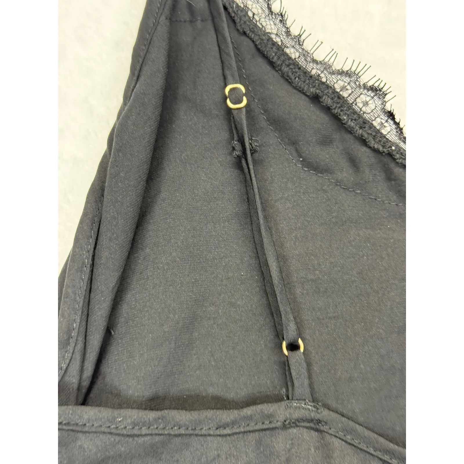 Out From Under Y2k Slip Dress Lace‎ Trim Lingerie Mini Black Size S - Image 12