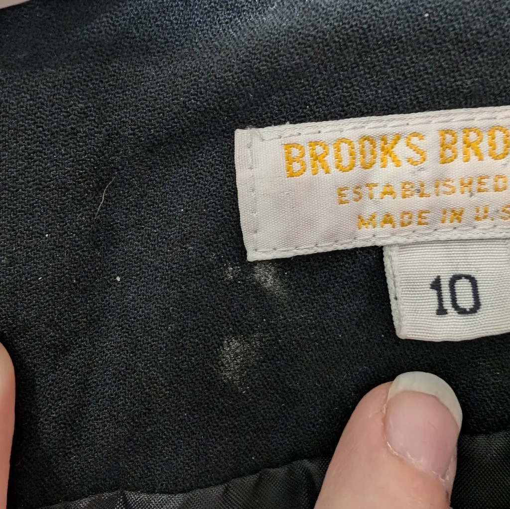 VTG Brooks Brother Wool Blend Slip Dress Size 10 Black - Image 4