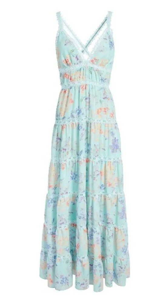 💕ALICE+OLIVIA Karolina Paneled Halter Maxi Dress - Image 11