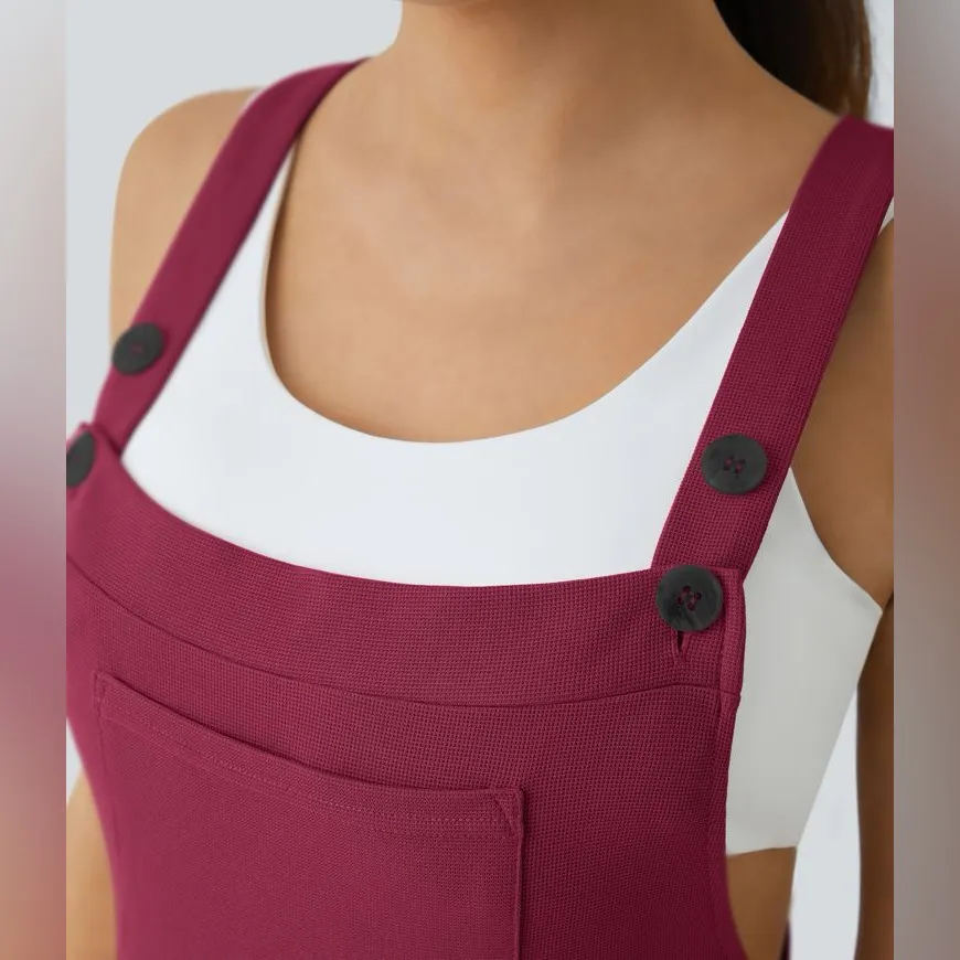 Halara  Women’s Pocket Waffle Casual Jogger Overalls - Image 5