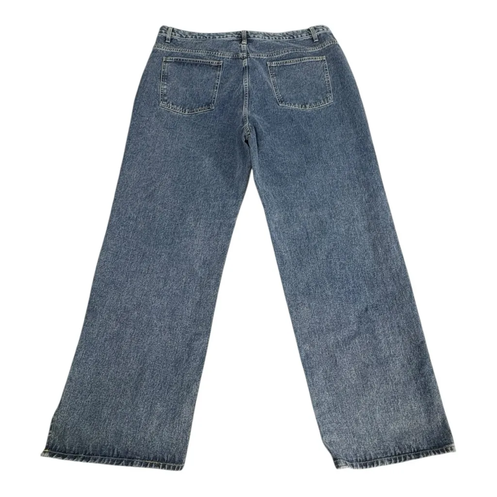 PrettyLittleThing Vintage Wash Split Women’s Plus Size 20 Wide Leg Jeans NWT - Image 13