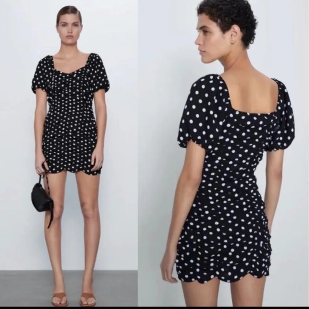 Zara Black and White Polkadot minidress - Image 4