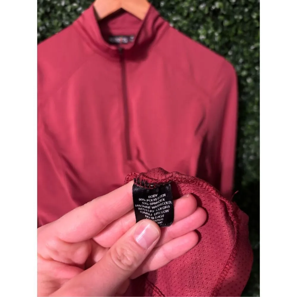 Kerrit’s Equestrian Quarter Zip Pullover Sz Medium Brick Red - Image 3