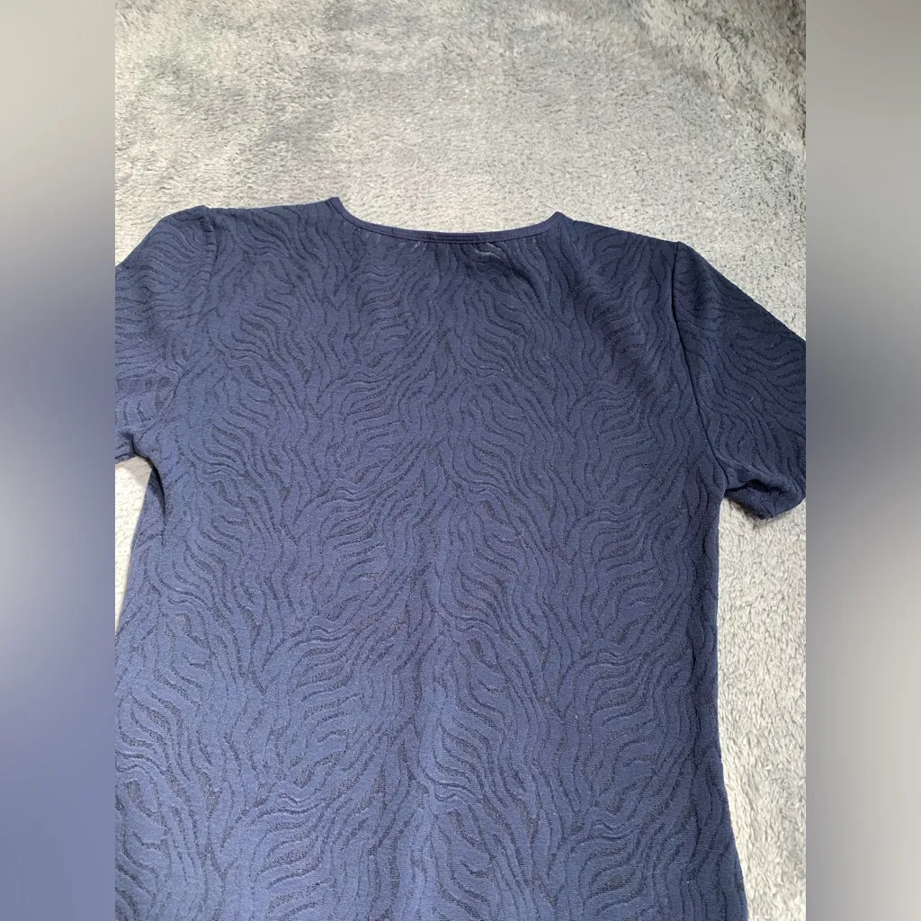 Babaton Navy Blue Textured Bodysuit medium - Image 12