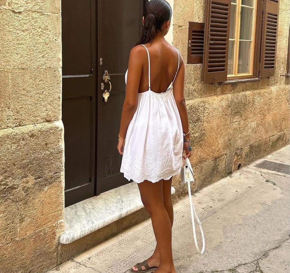 Dress Mini Boho Crochet Embroidered Lace Flowers Summer Vacation - Image 3