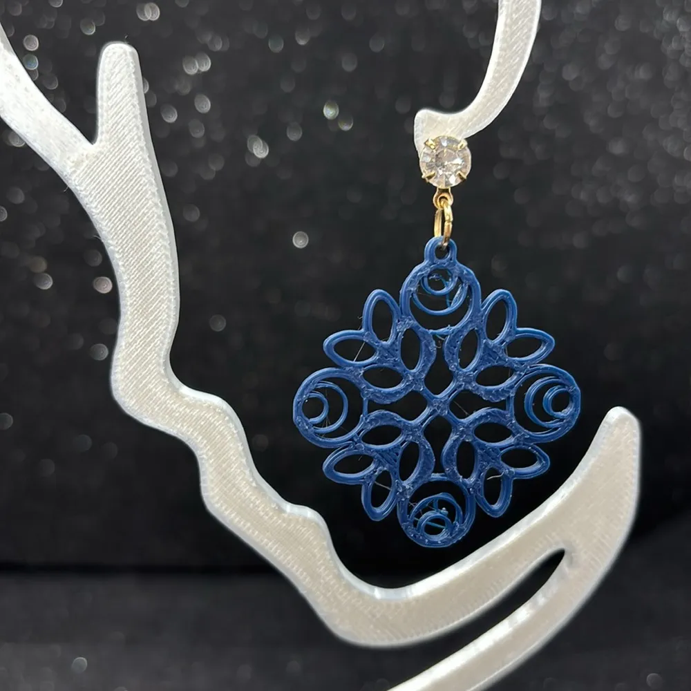 The Bloom & Blush Blue Earrings - Image 2