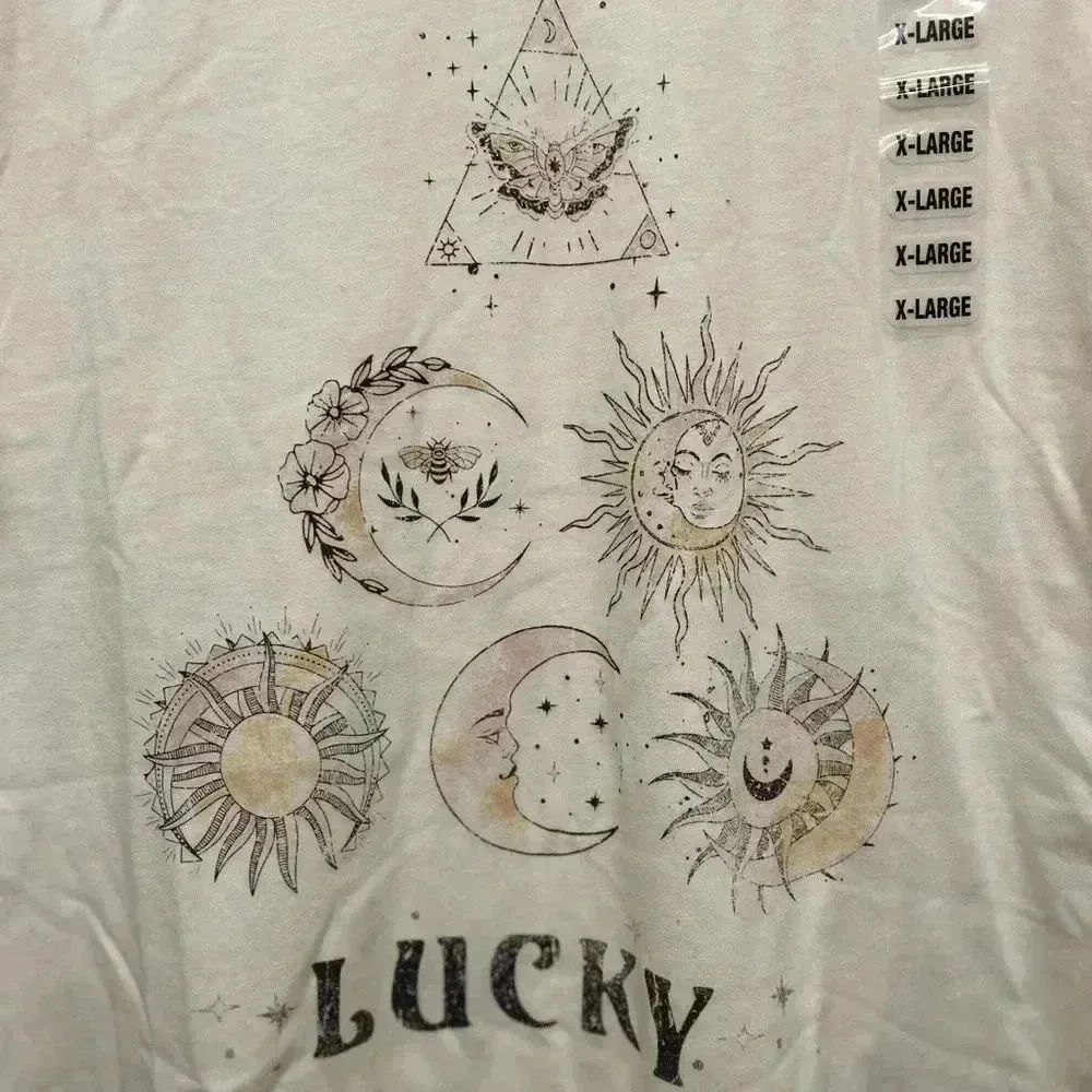 🆕Lucky Celestial Graphic Tee Ivory XL 🆕 Size undefined - Image 3