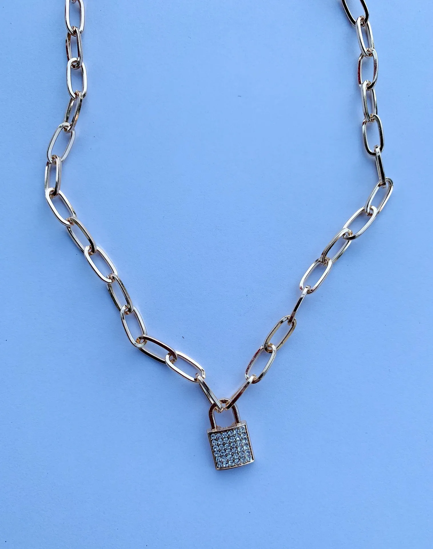 Gold Chain Link Necklace - Image 2