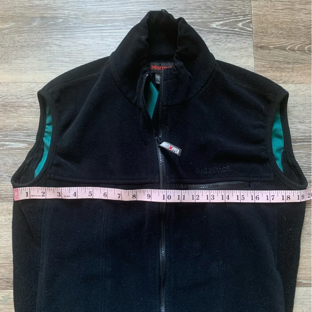 Marmot Black Full Zip Fleece Vest M - Image 5