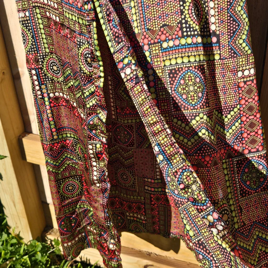 NWOT Urban Modesty Colorful Print Button Dress XL Red - Image 7