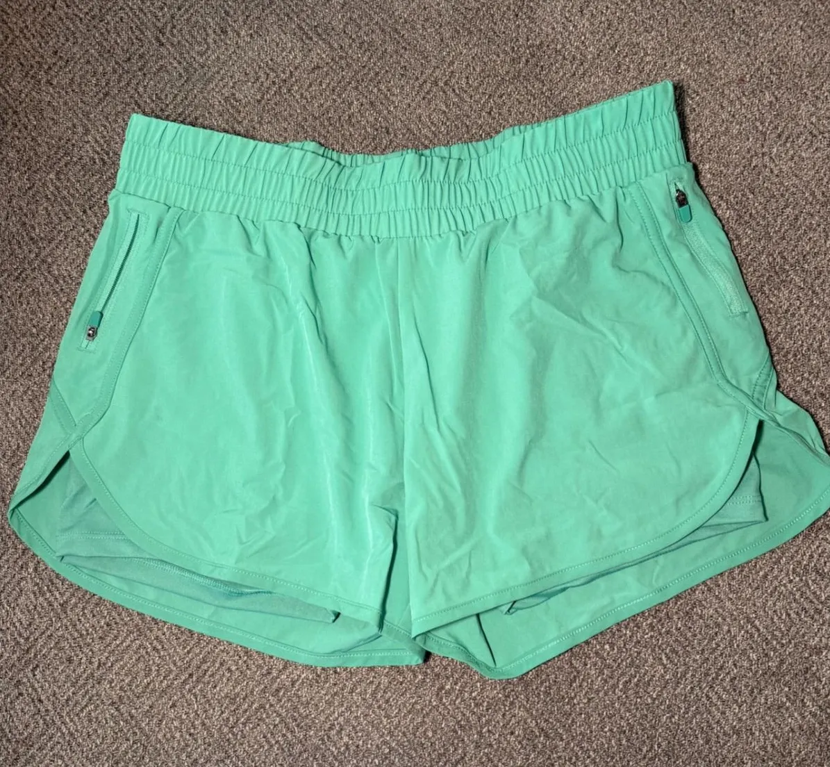 Athletic Works Women Teal Lightweight Athletic Shorts with Pockets Size M - Image 1