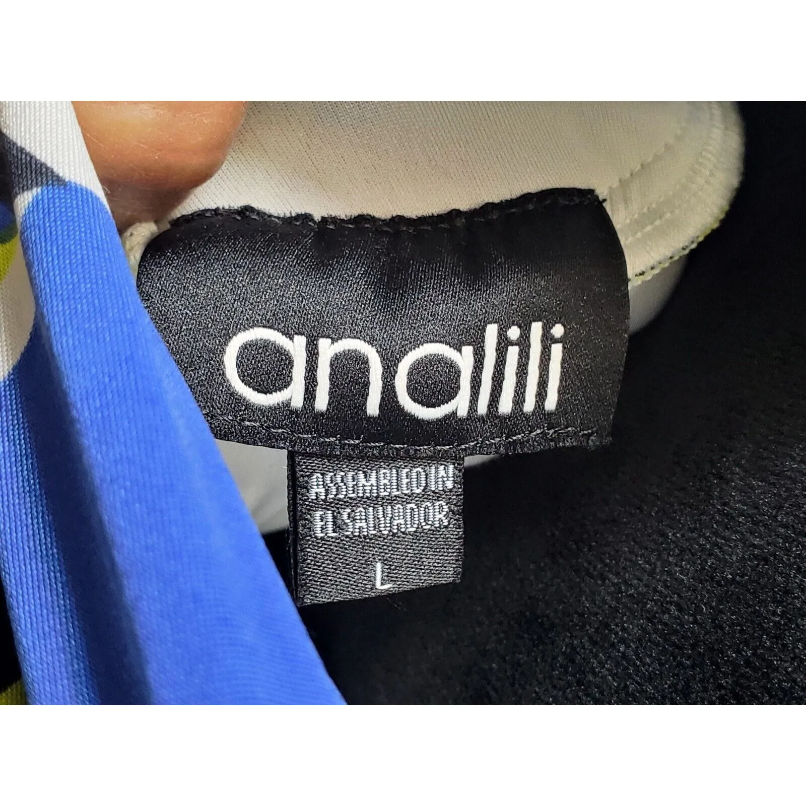 Analili Women's Multicolor Polyester Round Neck Sleeveless Knee Length Dress L - Image 8