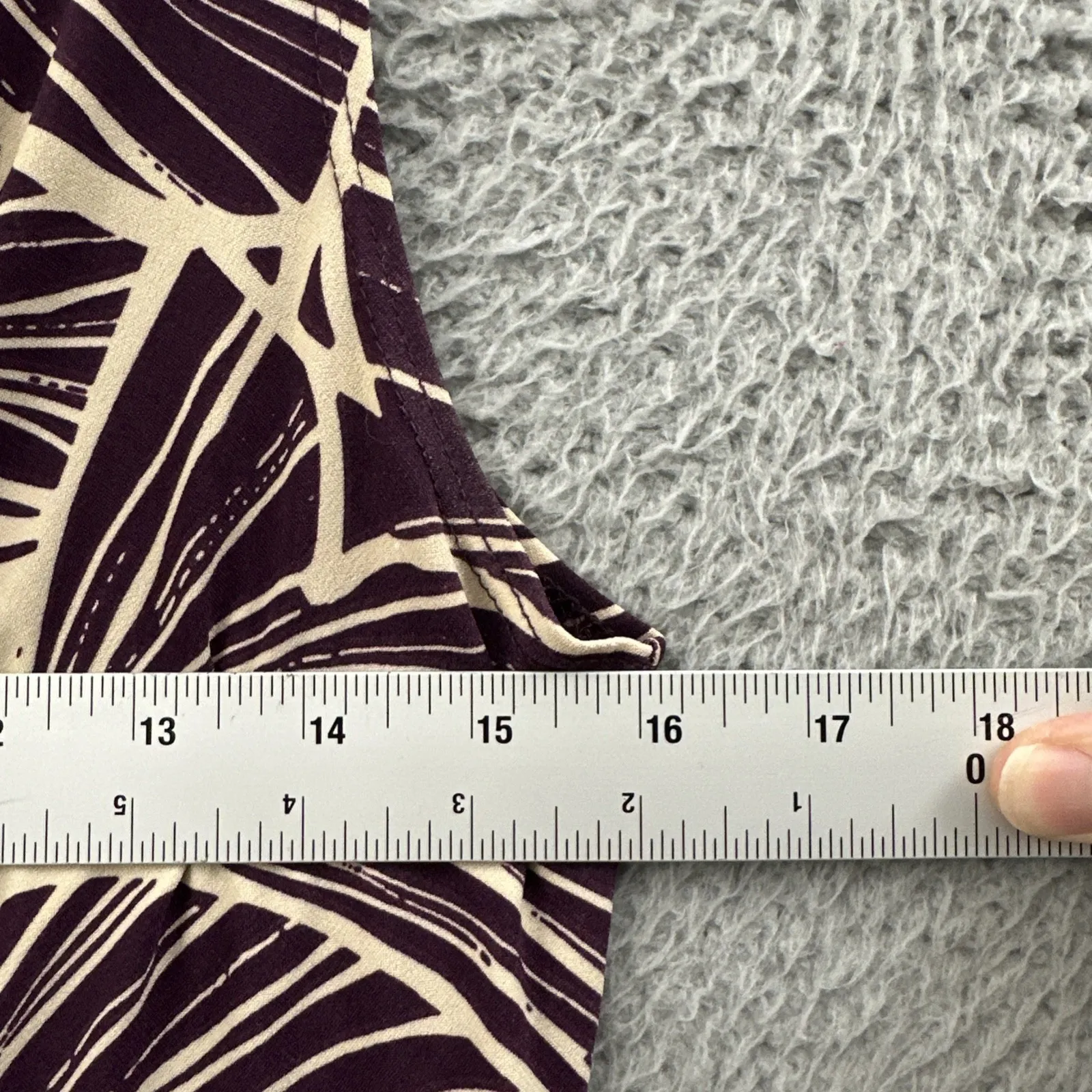 Vintage Y2K JKLA California Babydoll Top 70s Boho Retro Leaf Floral Women Small Purple - Image 5