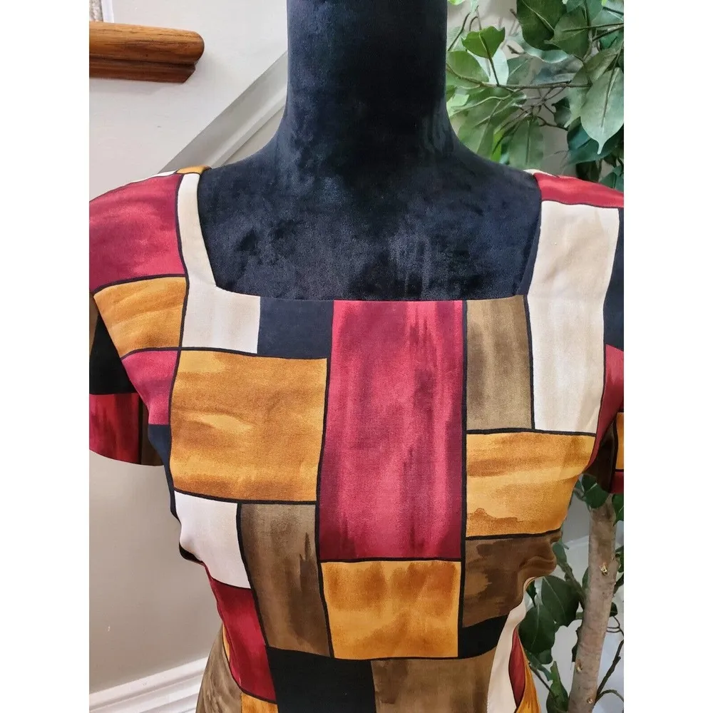 Vintage Jessica Howard Petite Geometric Colorblock Design Classic Retro Style 8 - Image 5