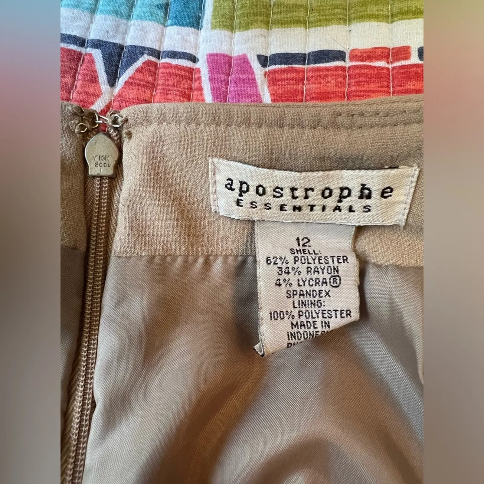 Apostrophe Essentials Tan Women’s Skirt Size: 12 - Image 7