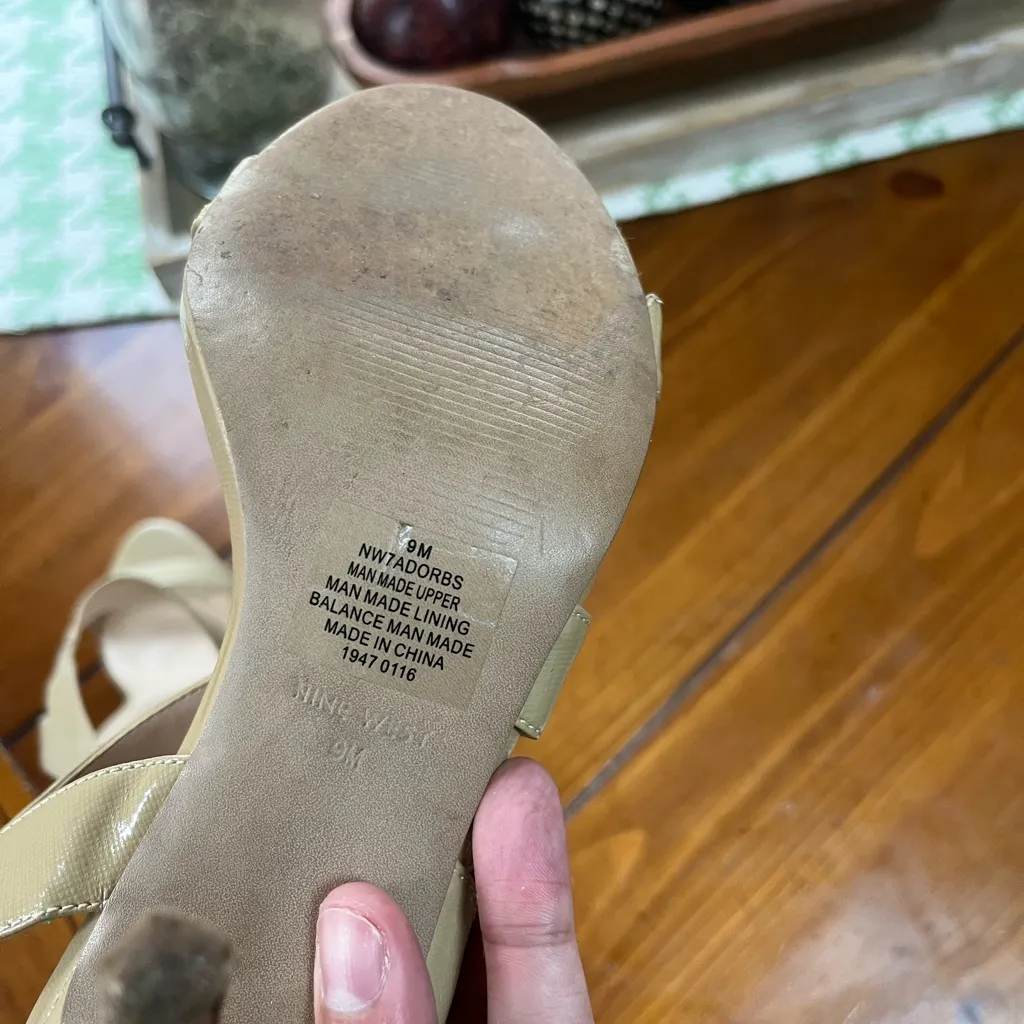 Nine West Beige Strappy Heels - Image 9