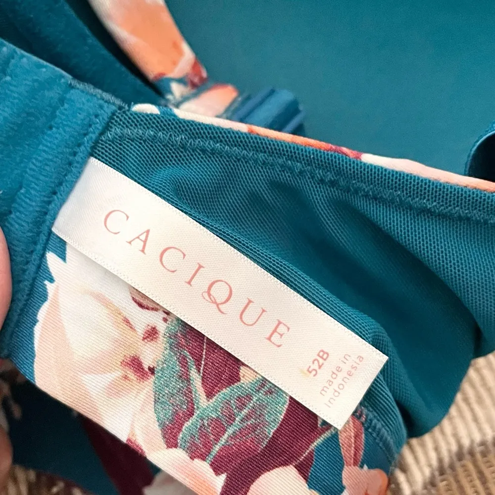 Cacique Bra Floral Lightly Lined Balconette 52B - Image 5