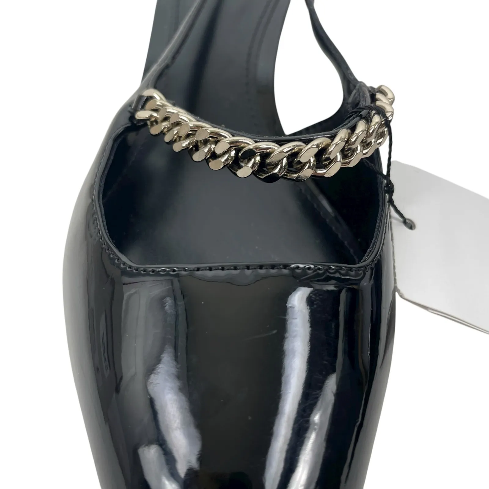 Mango  Pointed Toe Kitten Heel Slingback Pump Link Strap Size 40/ 9 - Image 13