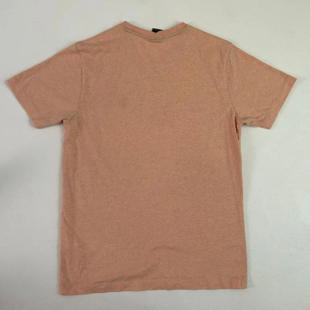 U.S. Polo Assn. Men’s V-Neck T-Shirt Small Peach Logo Embroidered Casual Tee - Image 2