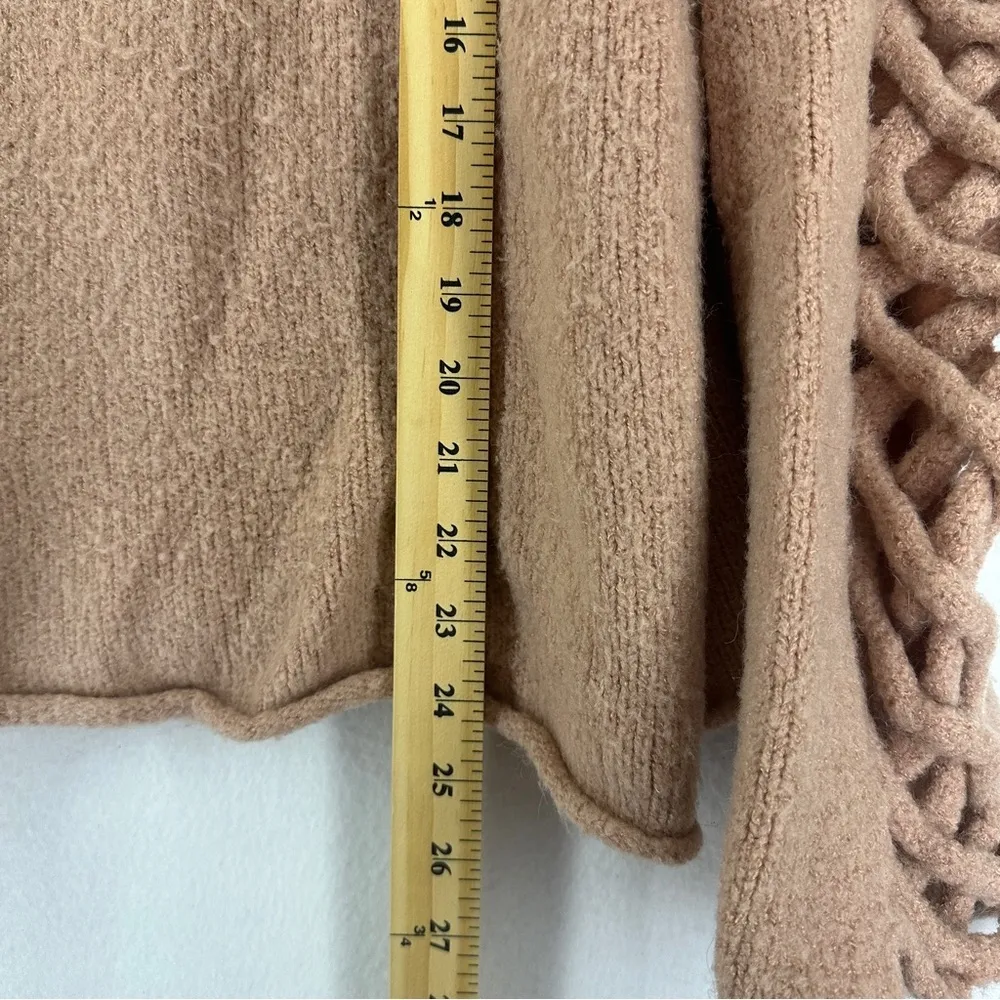 Philosophy Sweater Wool Blend Braided Arms Womans Size M Soft Rose Pink - Image 6