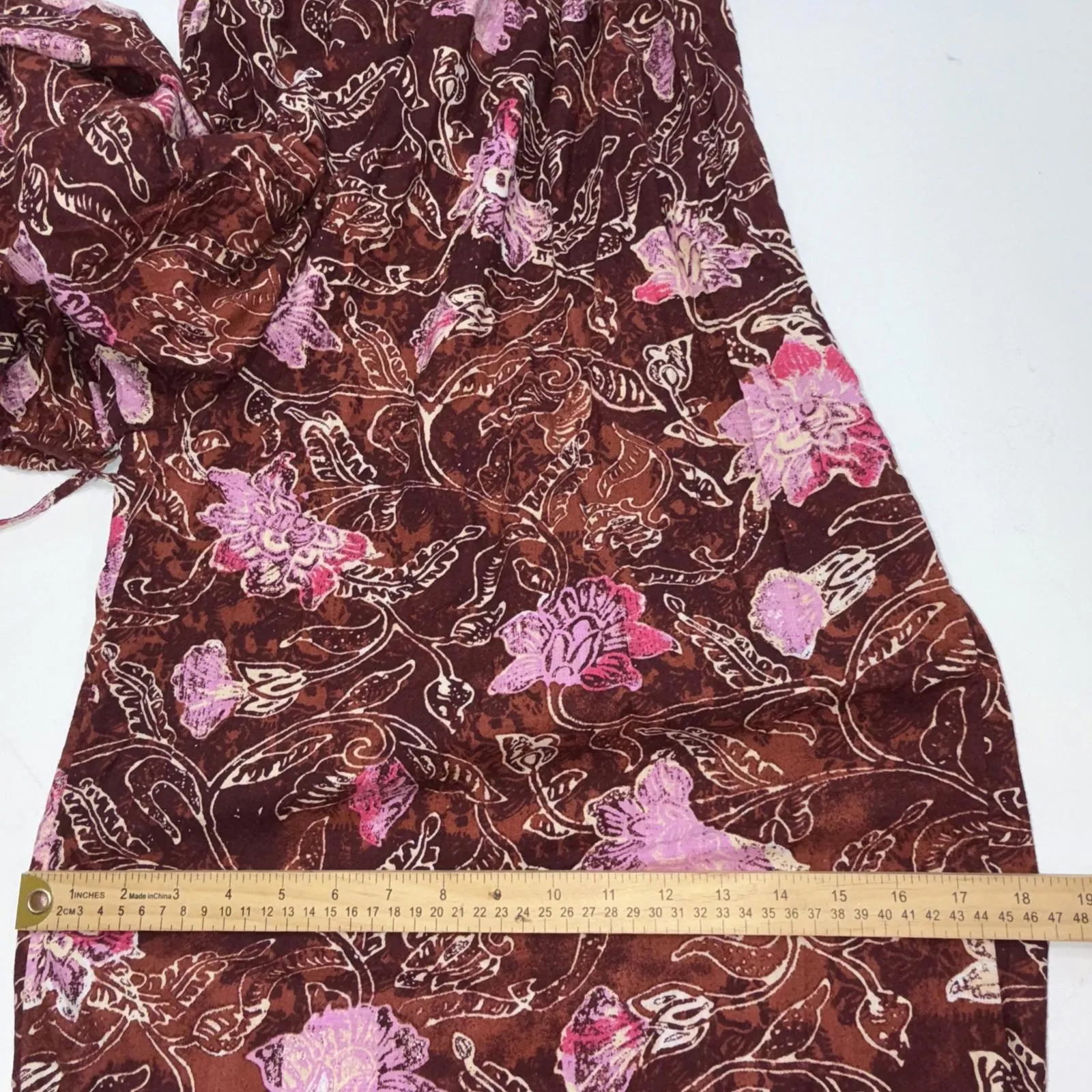 Free People Iris Halter Burgundy Pink Fairy Floral Boho Chic Breezy Legs Jumpsuit - Image 14