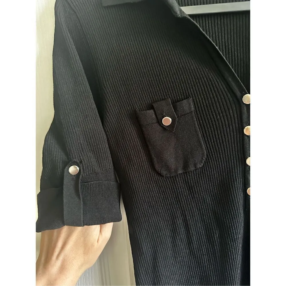 Cache Women's Size Large Short Sleeve Top - Image 11