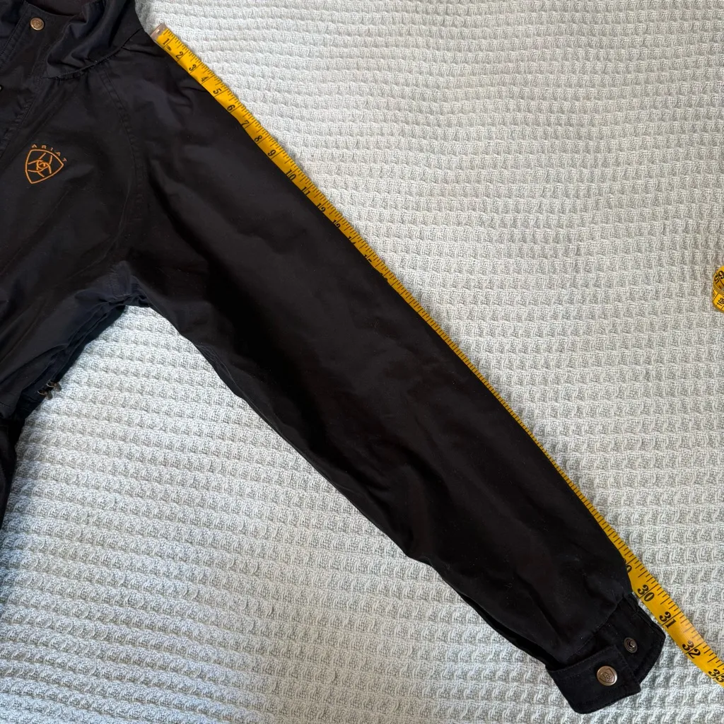 Vintage Ariat Chore Jacket Womens Small Black Coat Western Workwear 90s Y2K - Image 11