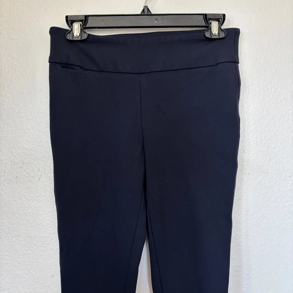Solid Navy Blue Tommy Hilfiger Skinny Pull On Pants - Image 6