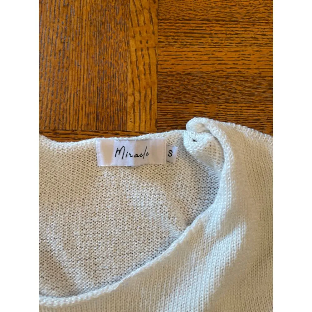 Miracle Pickleball sweater Small White - Image 4