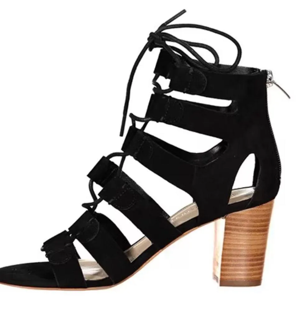 Marc Fisher Shoes Marc Fisher Paradox Suede Lace Up Block Sandal - Image 2