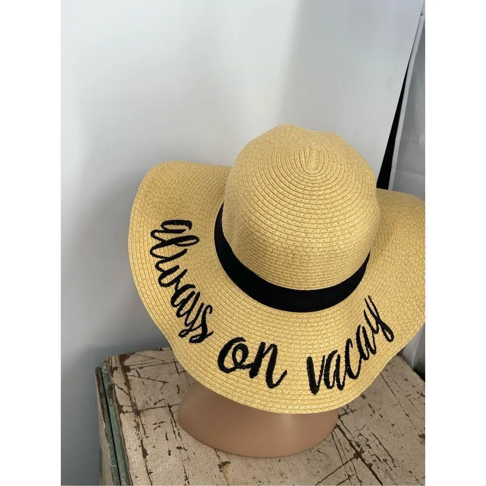 Always on Vacay sun hat. NWT Tan - Image 4