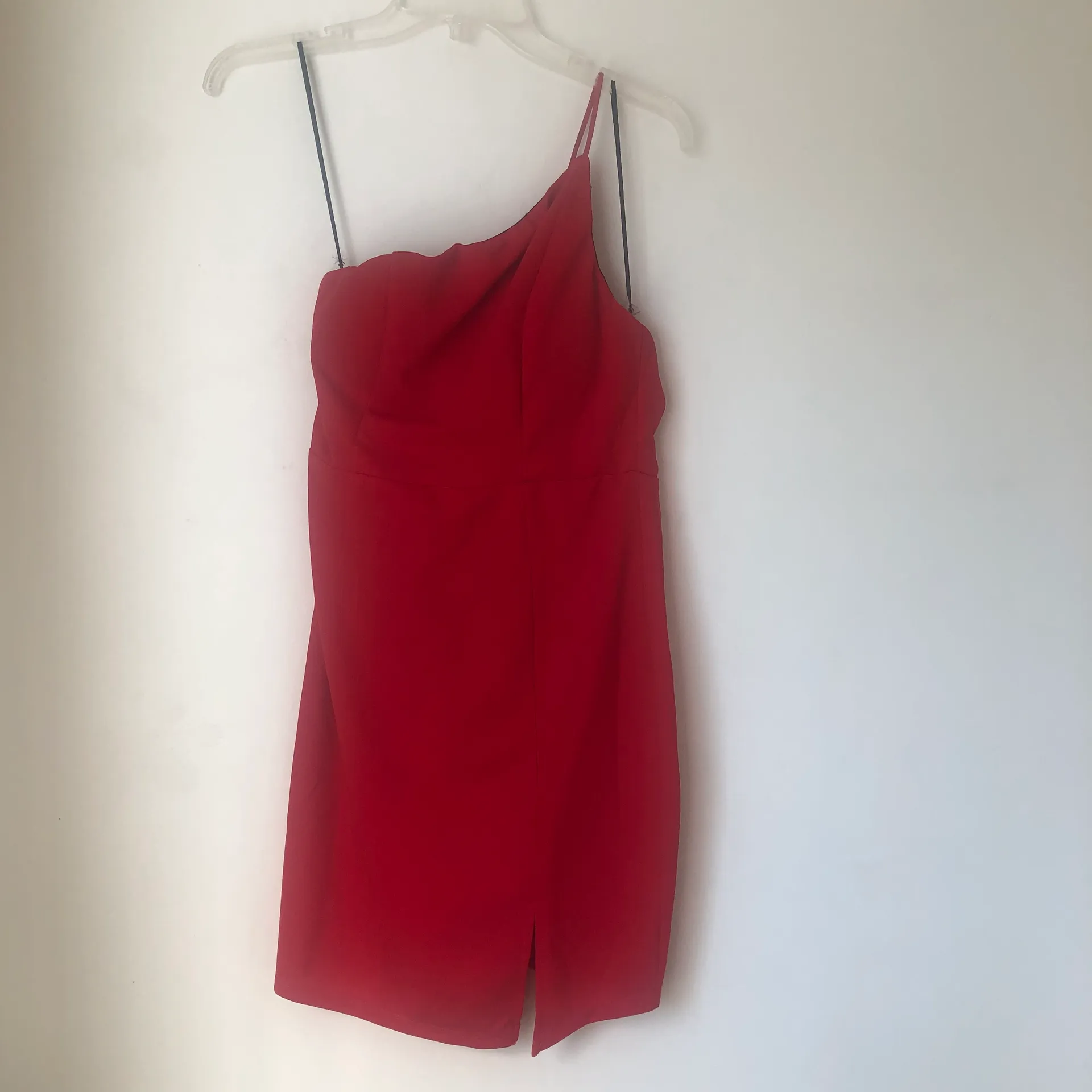 Priya Red One Shoulder Mini Dress 10 - Image 3