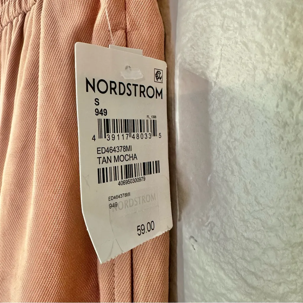 NWT Open Edit Tan Mocha Wide-Leg Drawstring Pants - Image 4