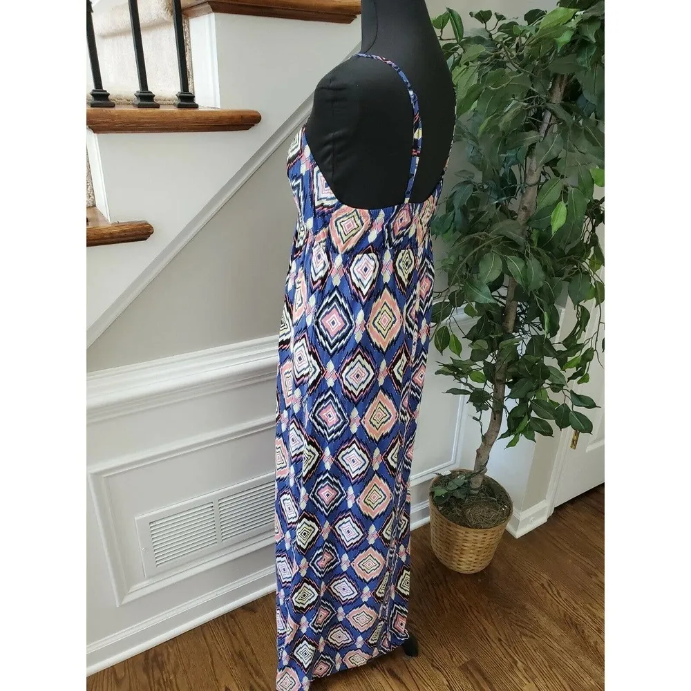 Macie Women's Multicolor 100% Rayon Sleeveless Strappy Long Maxi Dress Size M Size M - Image 6