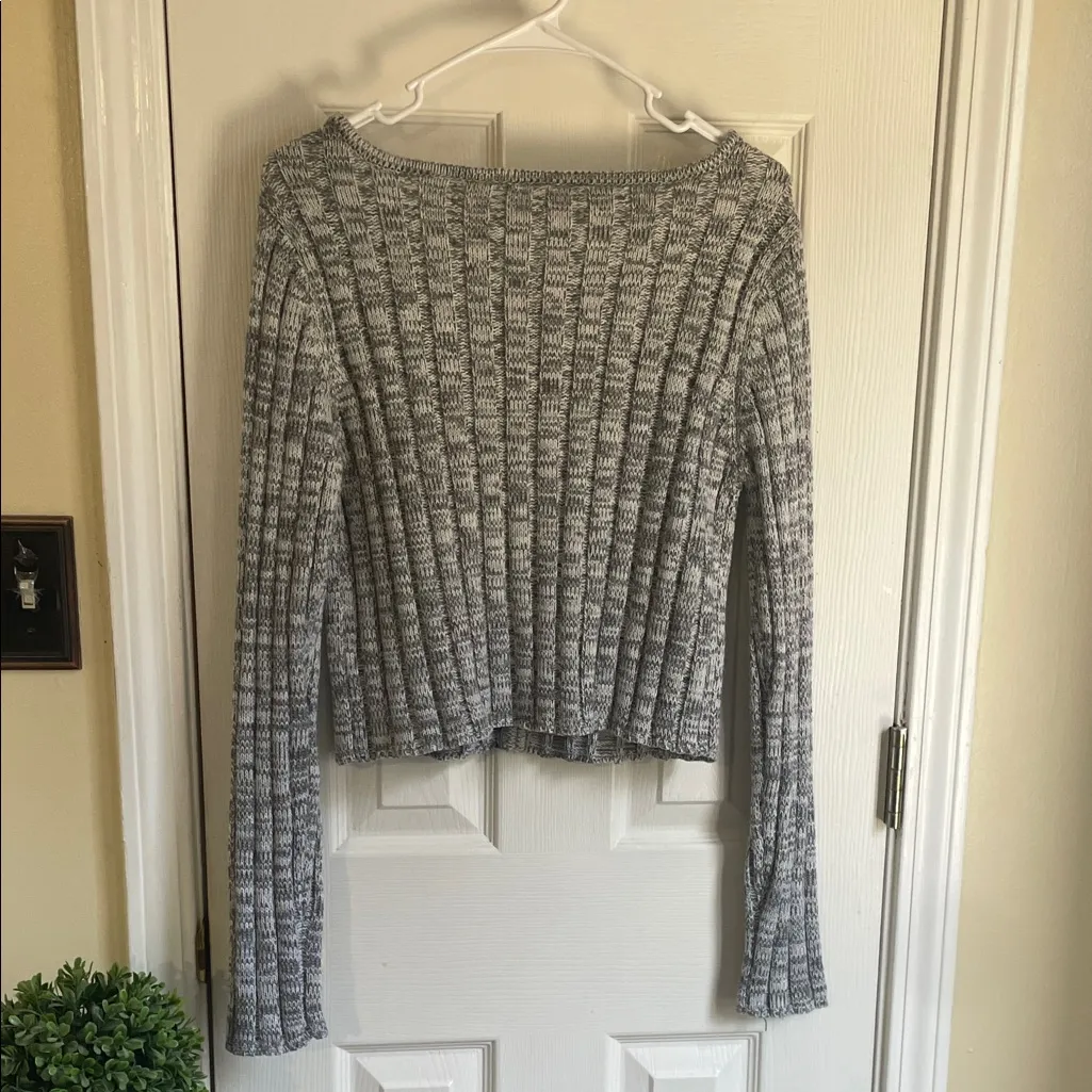 Garage  Heather Gray Ribbed Cardigan - Image 4