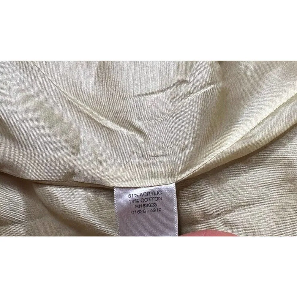 Womens Christopher & Banks Tan Herringbone Zip Front Lined Jacket w/Specks Sz M - Image 9