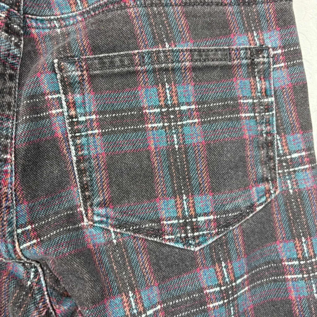 Paige hoxton ankle skinny leg jeans in black Atlantic tartan plaid size 25 - Image 14