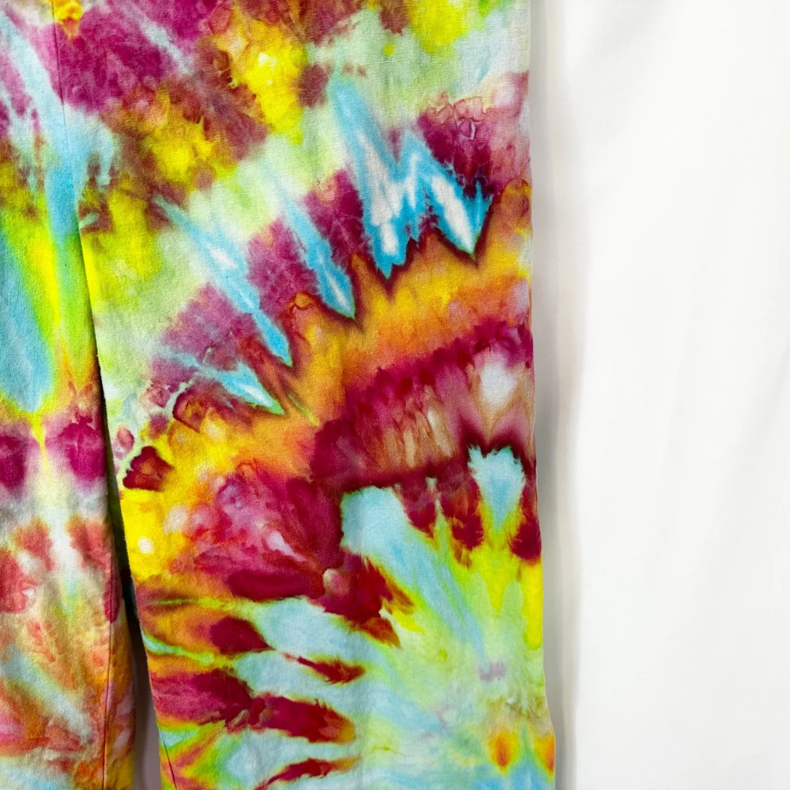 Woman Within Plus Size 20W Linen Capri Pants Handmade Tie Dye Elastic Waist‎ 929 - Image 5