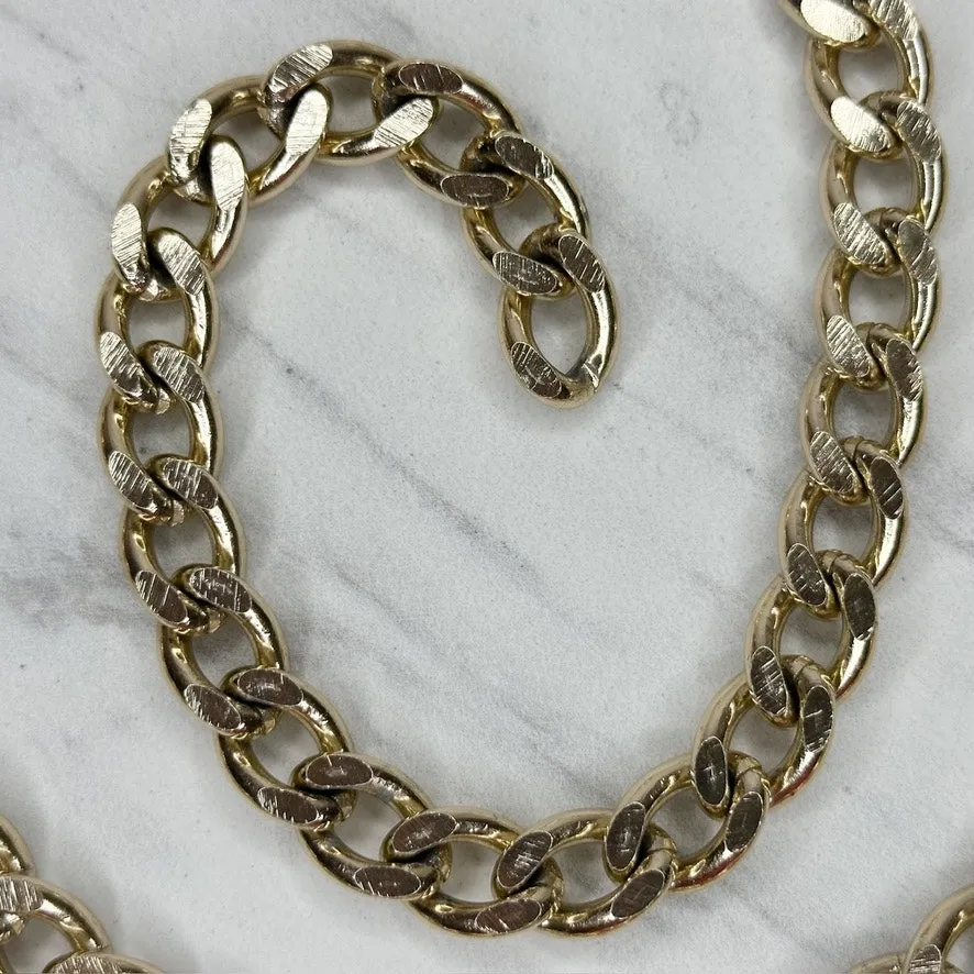 Simple Gold Tone Chain Link Belt XS/Small (XS/S) Classic Cuban Style ✨ - Image 9